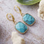 Copper Natural Stone Dangle Earrings - Korvel