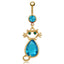 Navel Ring Creative Bat Bee Navel Buckle Navel Ring Body Piercing Jewelry - Korvel