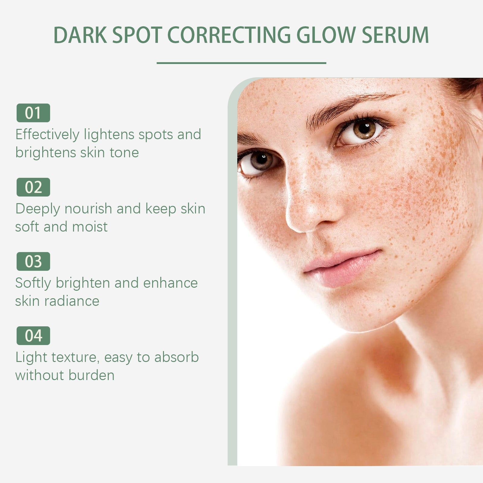 Brightening Serum Moisturizes, Brightens, Improves Dark Skin Tone And Brightens Face Skin Serum - Korvel