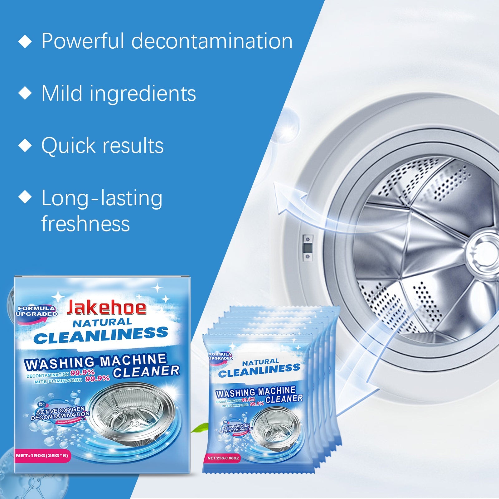 Washing Machine Decontaminator Cleaning Powder To Remove Dirt Odor Laundry Sink Household Clean Fresh And Effective - Korvel