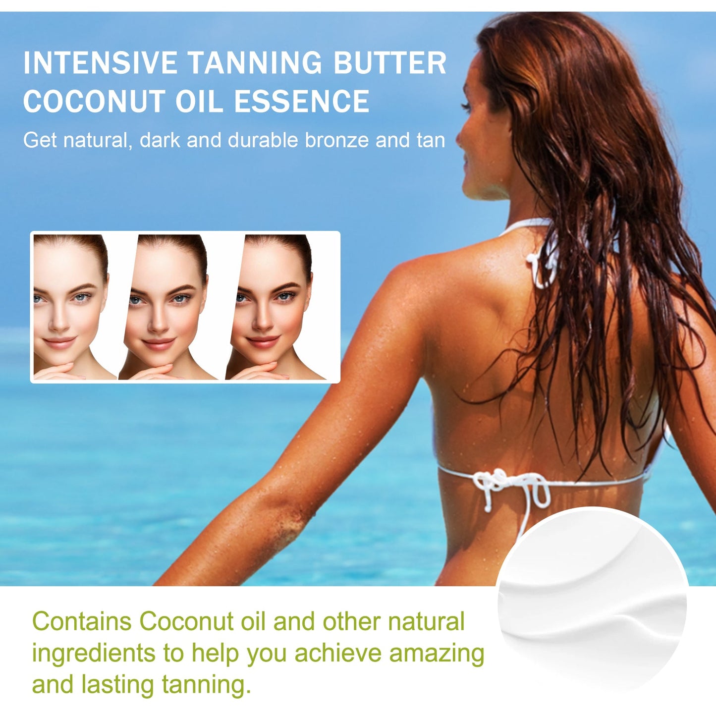 Intensive Tanning Butter, Outdoor Sunbathing Evenly Helps Tan To Create Tan Skin Moisturizing Cream - Korvel