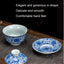 Ceramic set, three talents, covered bowl, old clay, retro kung fu tea set, tea bowl, underglaze tiger cup, Jingdezhen - Korvel