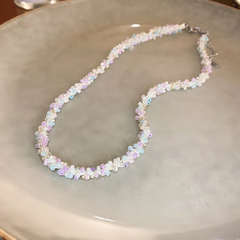 Titanium Steel Rice Bead Necklace - Korvel