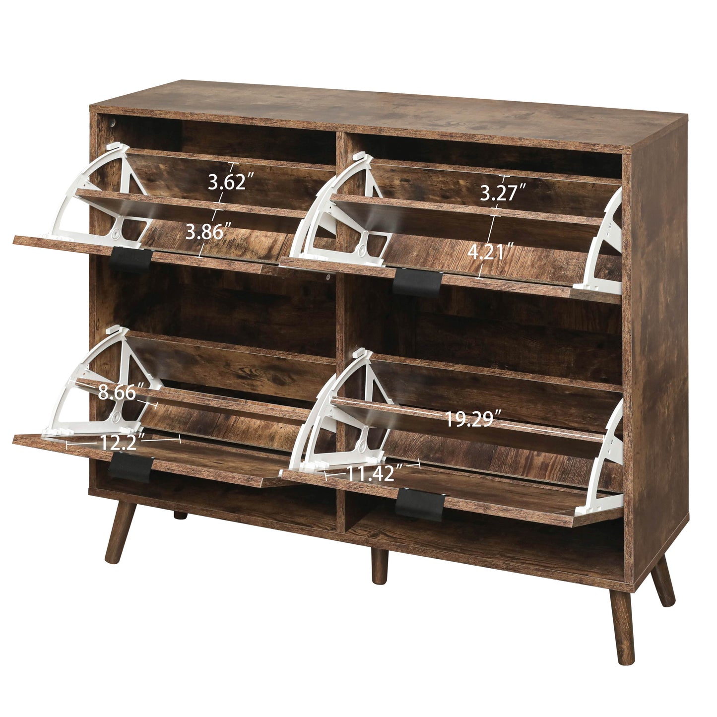 4-Door Freestanding Modern Shoe Rack for Entryway