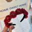 Fashionable fabric flower stamen flower hair hoop for women - Korvel