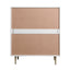 Wooden Tall 4 Drawer Dresser,Chest of Drawers with 4 Metal Legs, Anti-Tipping Device for Bedroom,Living Room - Korvel