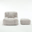 Sillón Puff Esponjoso con Espuma Viscoelástica y Otomana