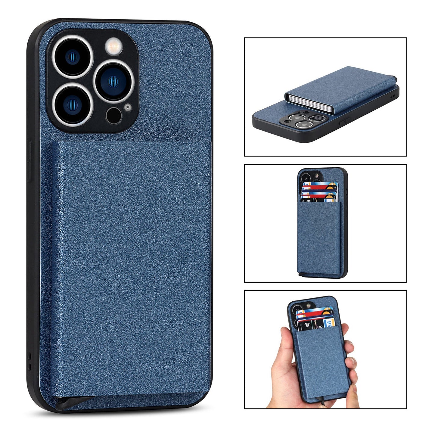 Premium Aluminum Alloy Wallet Case for iPhone 14 Pro Max