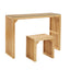 Pine Dining Bench and Table, Indoor Wood Bench for Entryway,Living Room,Kitchen and Bench Set (Nature, Bench & Table) Small - Korvel
