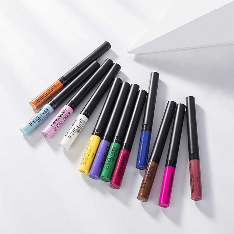 HANDAIYAN Color Matte Eyeliner Liquid - 12-Pack