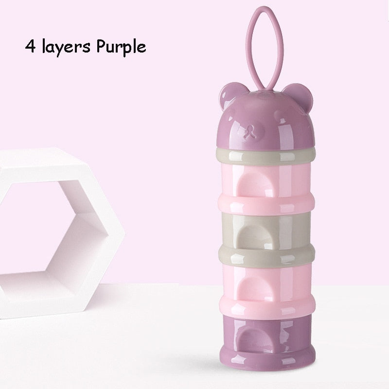 Boîte de rangement portable pour aliments pour bébés Bear Style - 3/4 couches