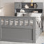Twin Size Captain Platform Bed Frame with Storage in Gray