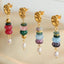 Natural Stone Freshwater Pearl Dangle Earrings - Korvel