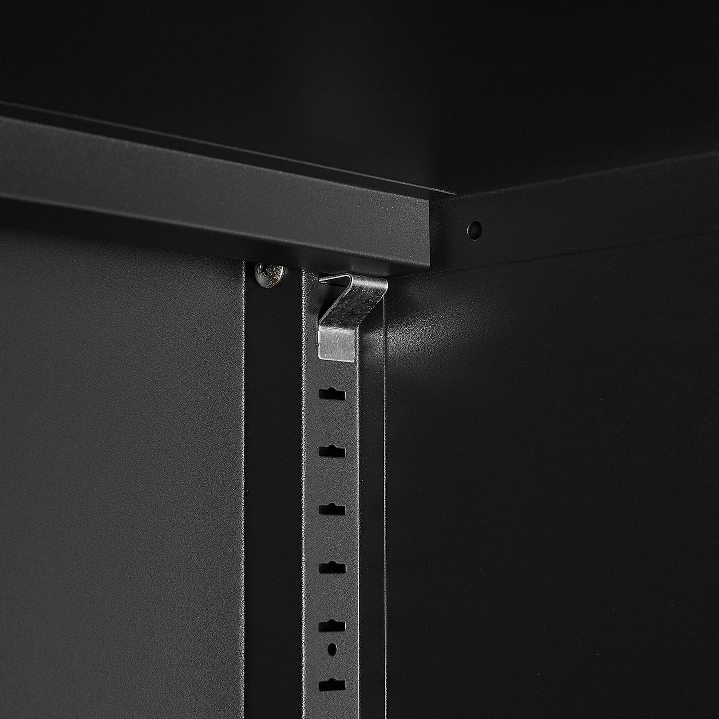 Armoire de rangement en acier premium avec portes doubles et partitions mobiles