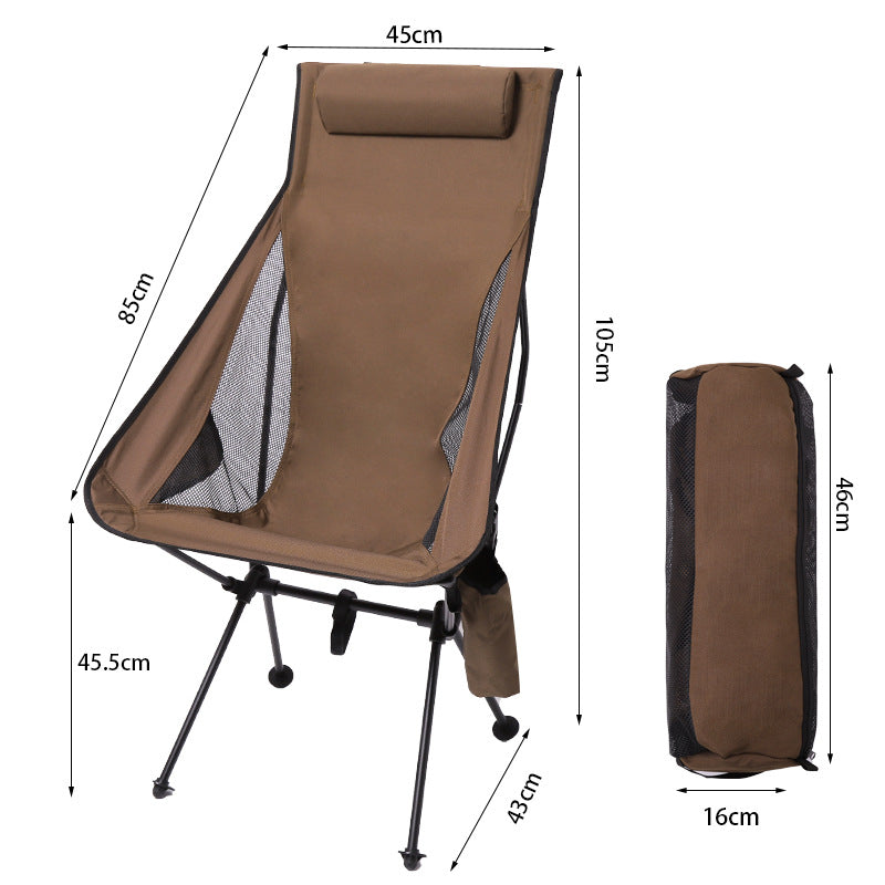 Lightweight Folding Camping Chair with Headrest