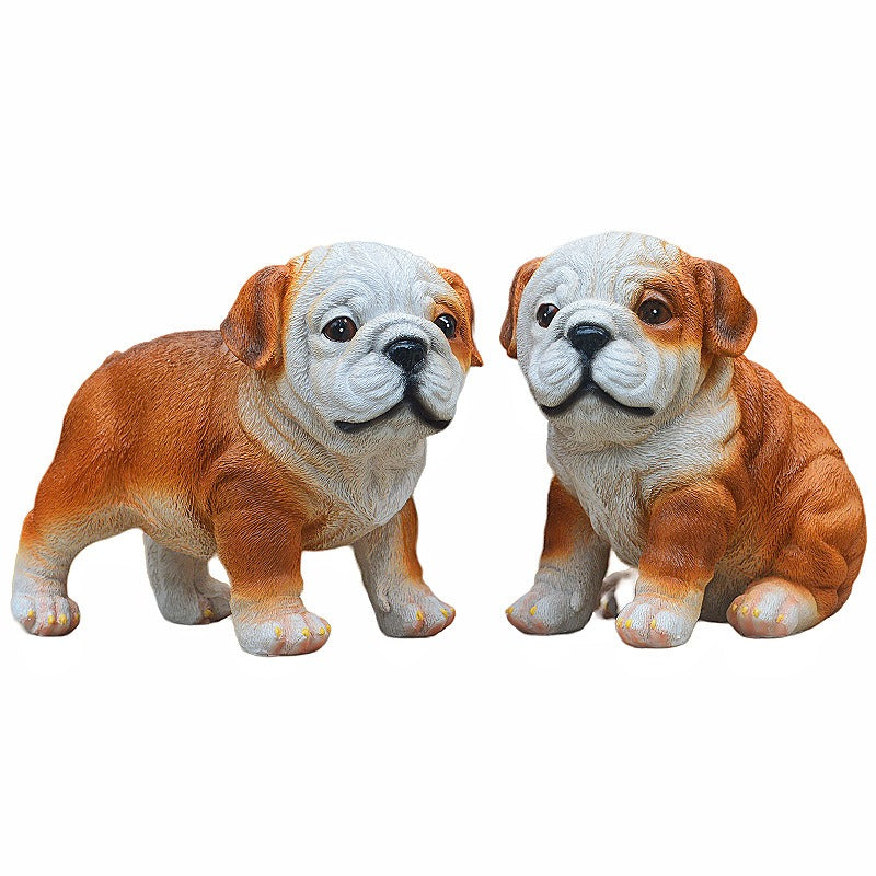 Bulldog ornament puppy resin - Korvel