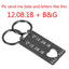 Personalized Heart Keychain Set  Engraved King Date and Name Love Keyring Gift for Couples Girlfriend Boyfriends Key Chain Rings - Korvel
