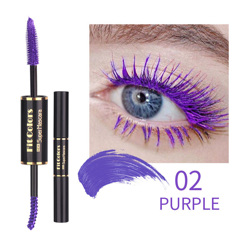 Fit Colors Double-Head Color Mascara Thick Curling Waterproof Not Smudged Multi-White Eyebrow Mascara - Korvel