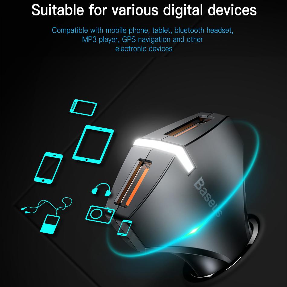 Baseus Quick Charge 3.0 Dual USB Car Charger