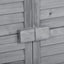 Wooden Garden Shed 3-tier Patio Storage Cabinet Outdoor Organizer Wooden Lockers with Fir Wood (Gray Wood Color -Shutter Design) - Korvel