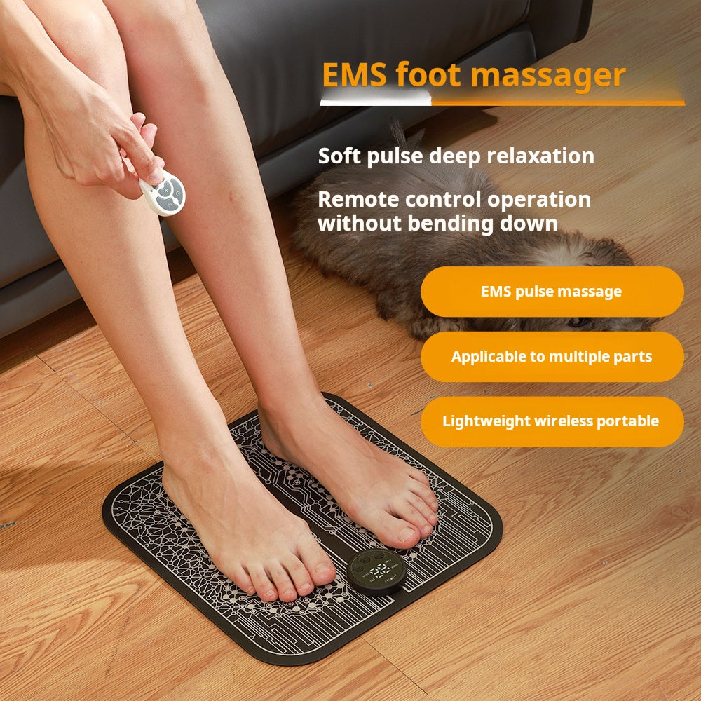 The Latest Remote Control With Patch Ems Tens Smart Shiatsu Foot Massager Muscle Stimulator Vibration Massage Pad - Korvel