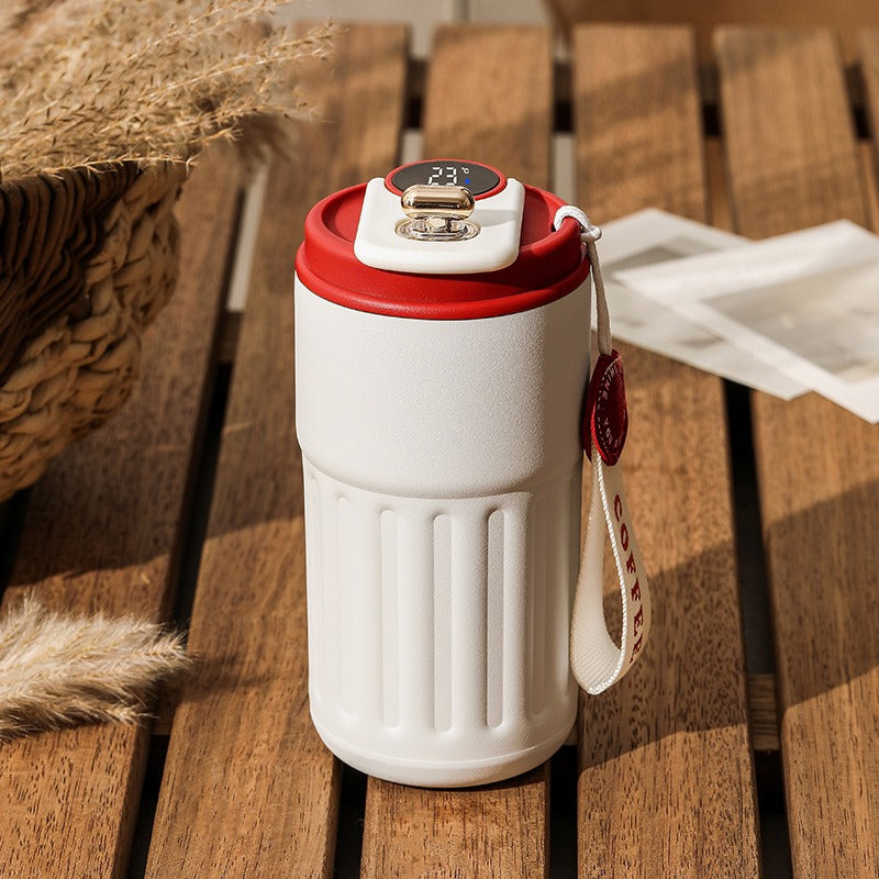 New coffee cup 316 stainless steel thermos cup high value men and women double layer water cup portable accompanying cup - Korvel