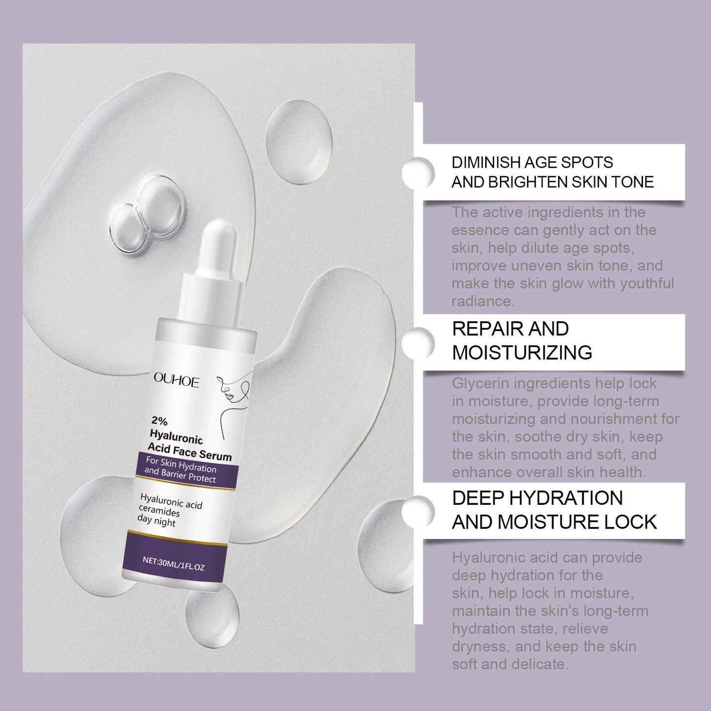 Premium Facial Hydrating Essence with Hyaluronic Acid
