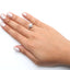 Anillo de Compromiso con Halo de Diamantes en Oro Blanco de 14k Certificado por GIA