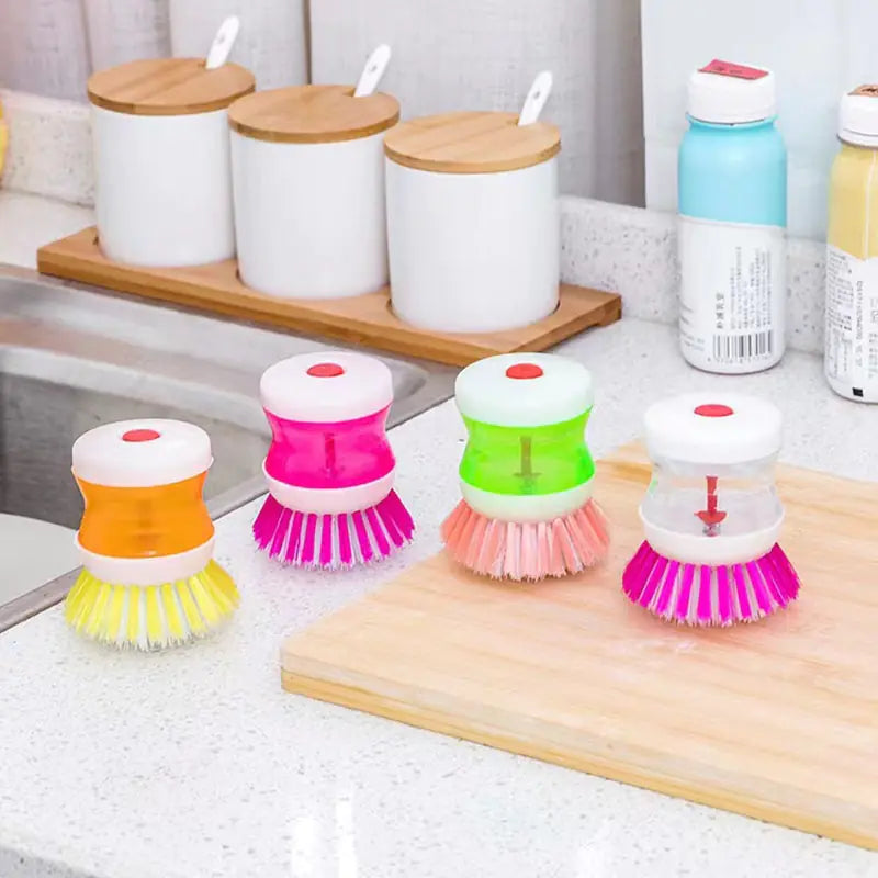 Cepillo de Cocina con Dispensador de Jabón