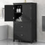 Armoire de rangement de salle de bain noire élégante avec étagère réglable