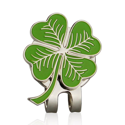 Four Leaf Clovers Golf Ball Marker with Golf hat clip Wholesale  Golf Accessories for golfer gift alloy Lucky clover marker - Korvel
