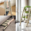 3-level ladder, aluminum alloy ladder, folding ladder, wide anti slip pedal, portable ladder with a weight capacity of 300 pound - Korvel