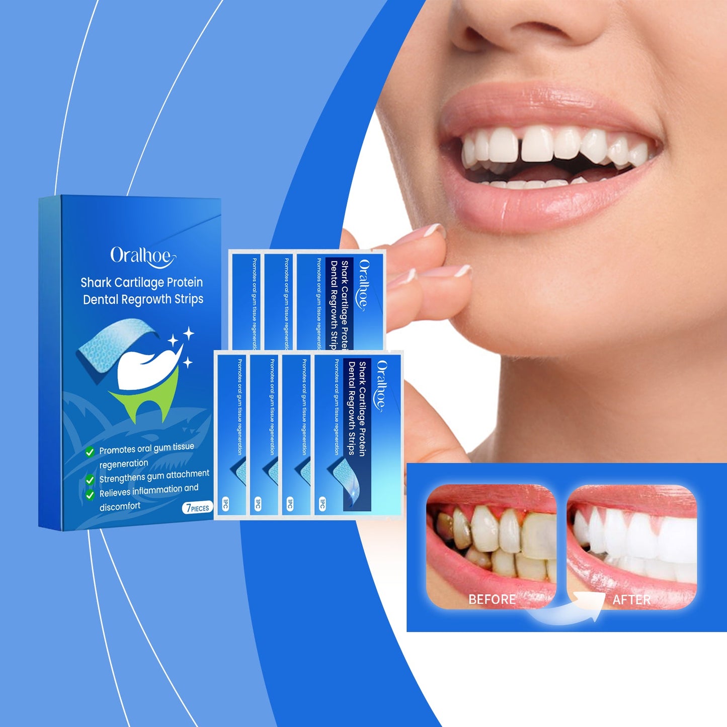 Tiras Blanqueadoras Premium para Sonrisas Brillantes