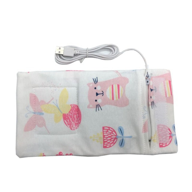 USB Milk Water Warmer Travel Stroller Insulated Bag Baby Nursing Bottle Heater - Korvel