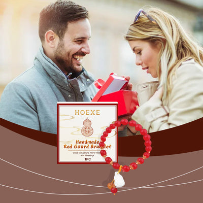 Elegant Handmade Red Gourd Bracelet