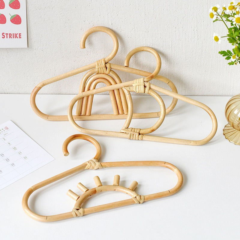 1pcs Handmade Vine Clothes Hanger Indonesian Vine Weaving Moon Sun Rainbow Style Children's Room Photography Room Decoration - Korvel