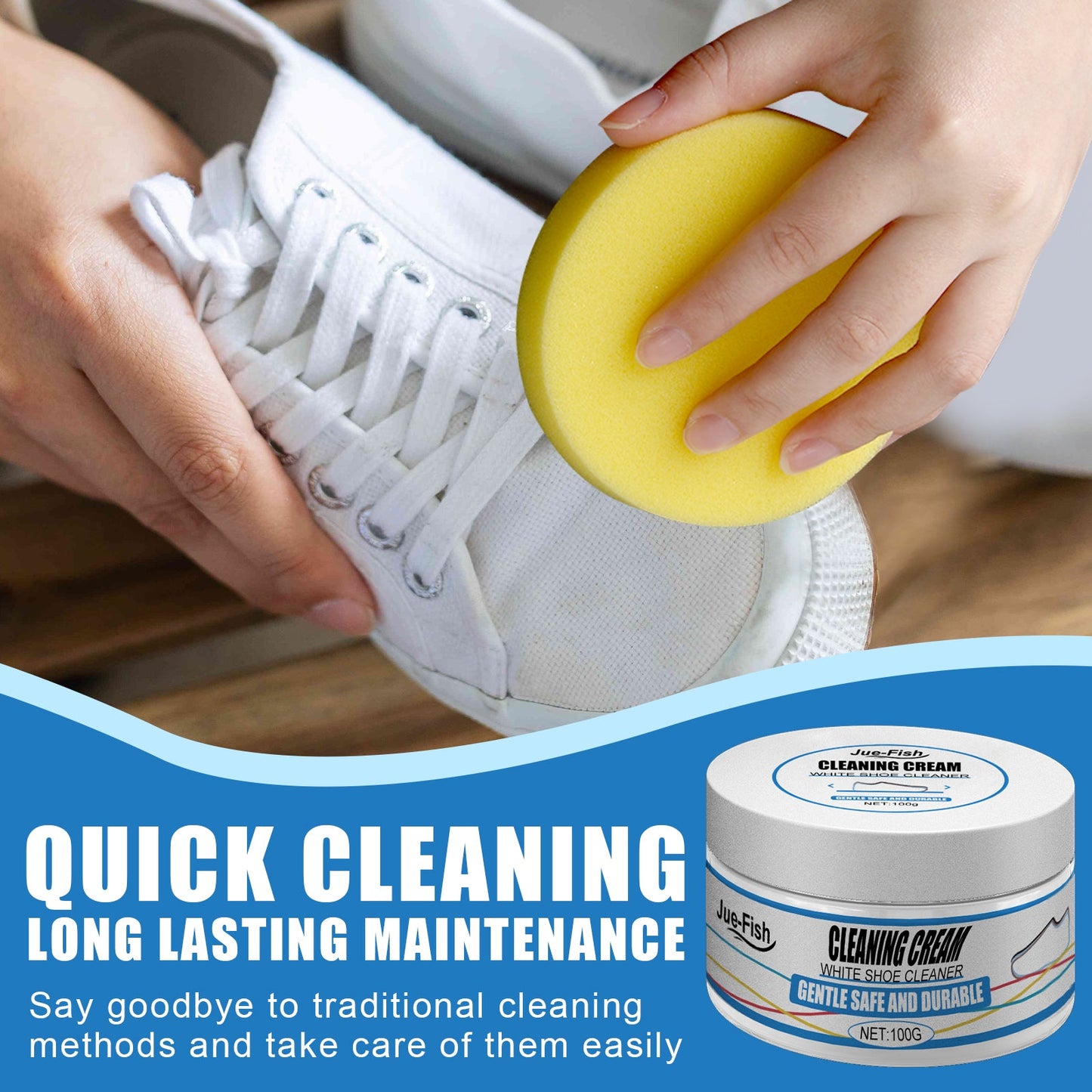 Crème de nettoyage blanche premium pour chaussures de sport
