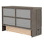 Queen Size Murphy Bed with Built-In Charging Station  Antique Grey - Korvel