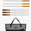Outdoor Grill Grill Fork Wood Handle U Type Grill Pin Stainless Steel Grill Stick Wood Handle U Type Roast Pin Picnic Grill Meat - Korvel