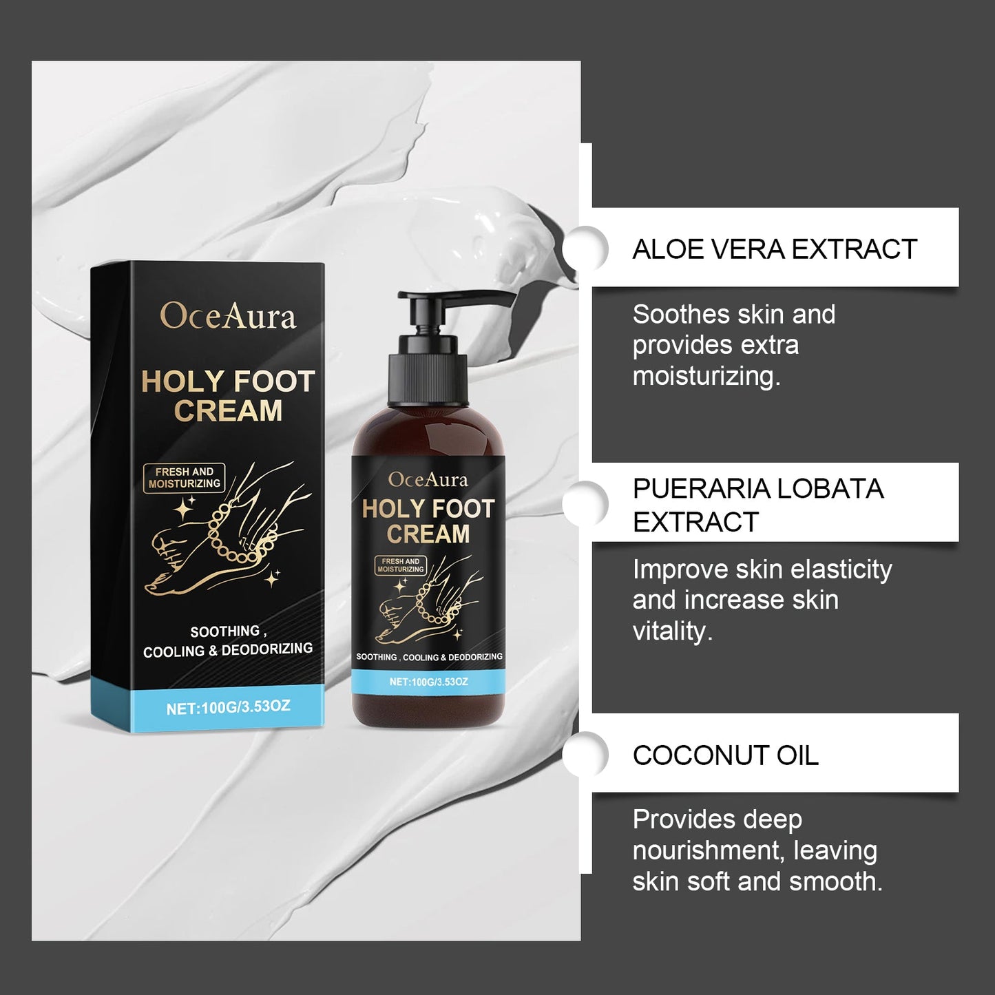 Crème hydratante pour les pieds pour une hydratation rafraîchissante