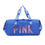 New fitness bag, shoe compartment, dry wet separation bag, sports travel bag, shiny pink letter single shoulder crossbody bag - Korvel