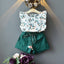 Children's Summer Korean Version Of The Girls' Suit Lace Sleeveless Tops Female Baby Loose Shorts Two-Piece - Korvel
