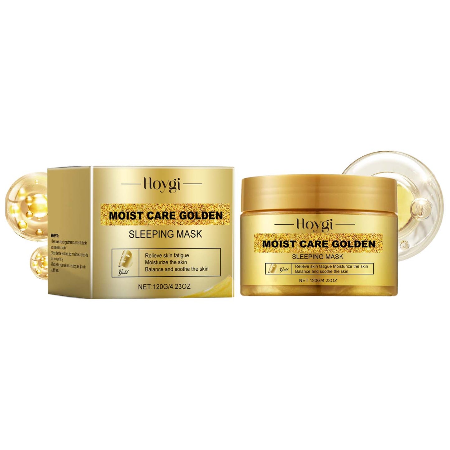 Gold Sleeping Mask, Moisturizing, Moisturizing, Moisturizing, Smoothing And Firming Skin Hydrating Mask - Korvel
