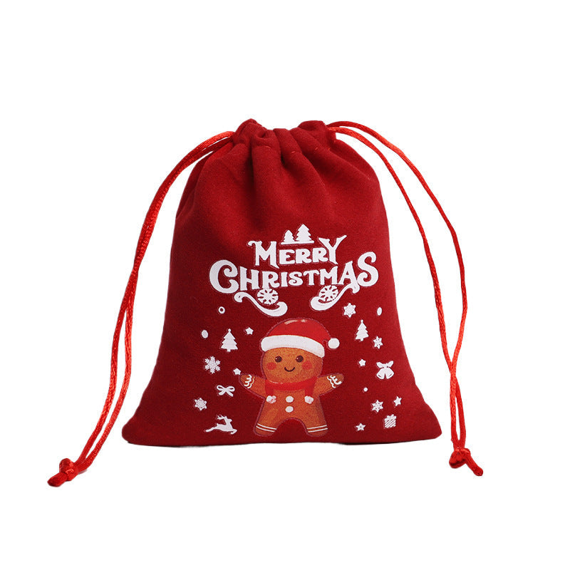 Christmas Gift Velvet/linen Drawstring Bags Bracelet Jewelry Candy Packaging Bags - Korvel