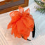 Oversized and exaggerated handmade fabric flower versatile headband - Korvel