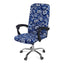 Stretch Printed Computer Office Chair Covers Soft Fit Universal Desk Rotating Slipcovers Removable Washable Anti-Dust Spandex - Korvel