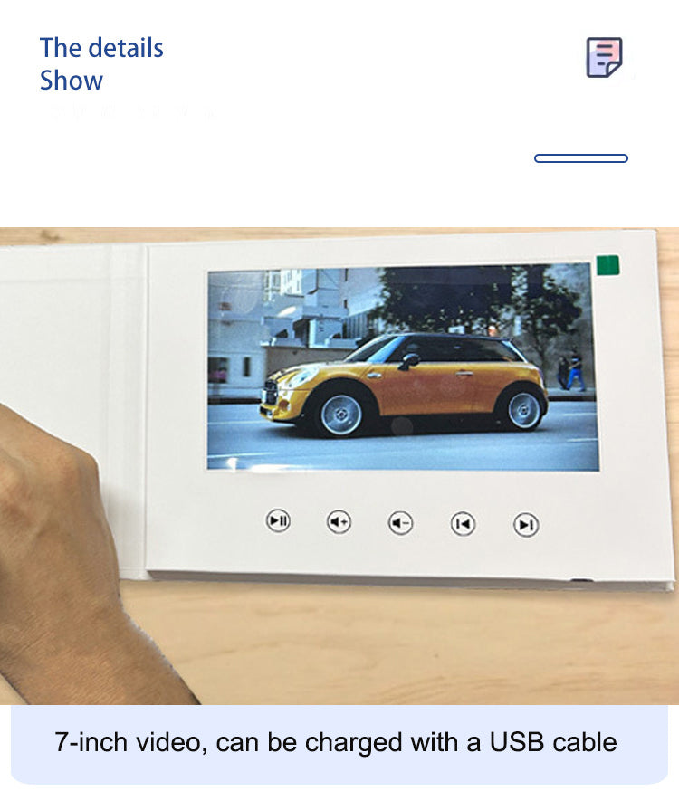 IPS video greeting card, 3D birthday music brochure, DIY custom video greeting card - Korvel
