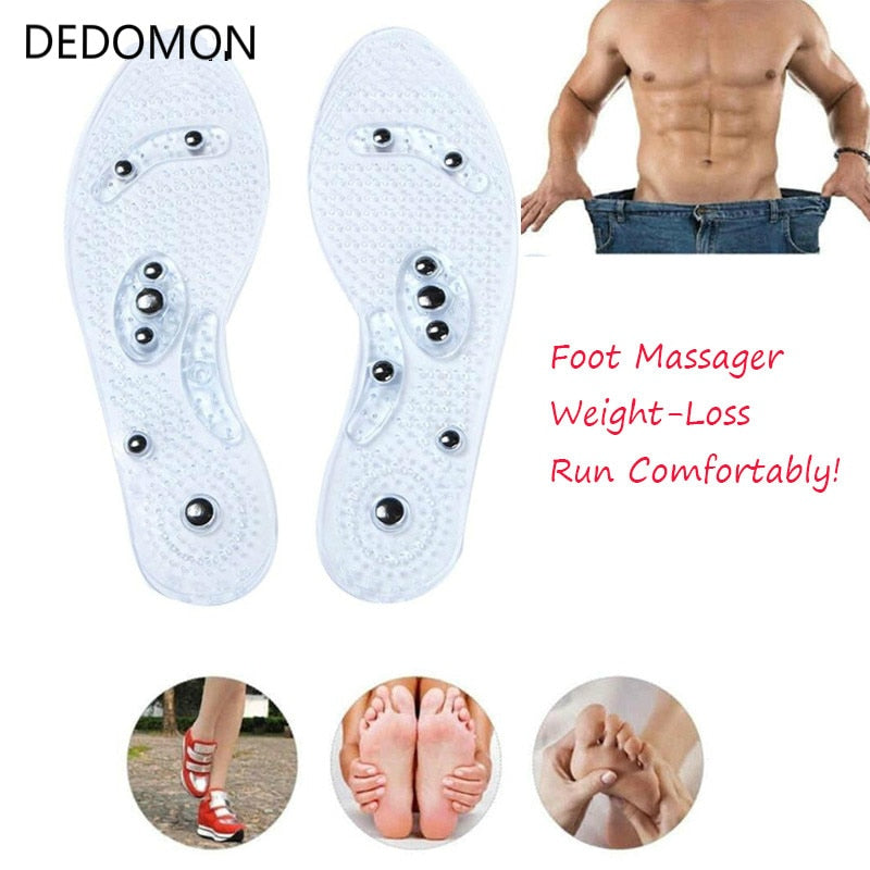1Pair Shoe Gel Insoles Feet Magnetic Therapy Health Care for Men Comfort Pads Foot Care Relaxation Gifts - Korvel
