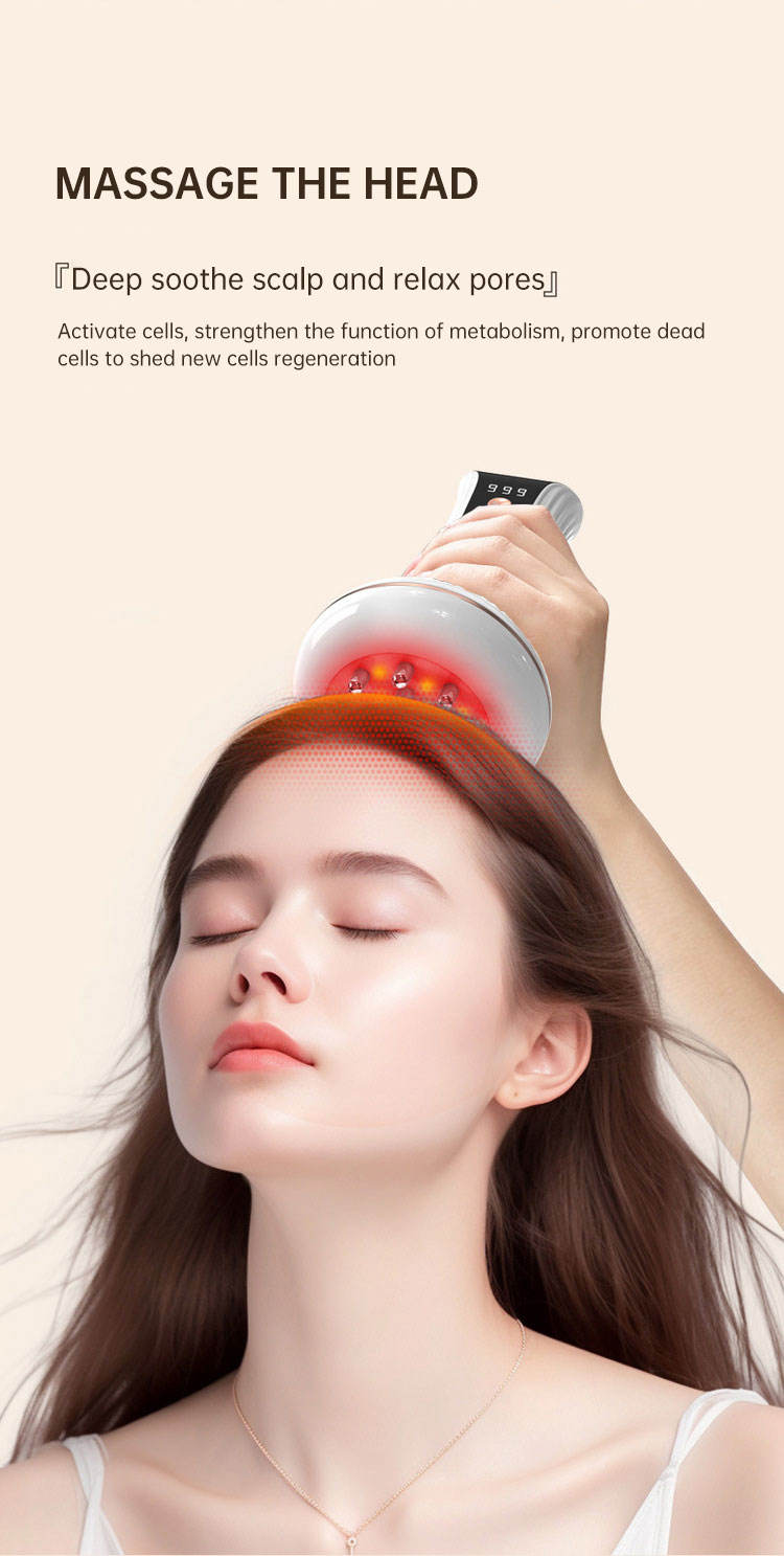 Multifunctional Electric Meridian Massage Brush EMS Heat Therapy Body Head Massager Slimming Electric Meridian Brush - Korvel