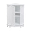 Modern White Triangle Corner Bathroom Cabinet with Adjustable Shelf